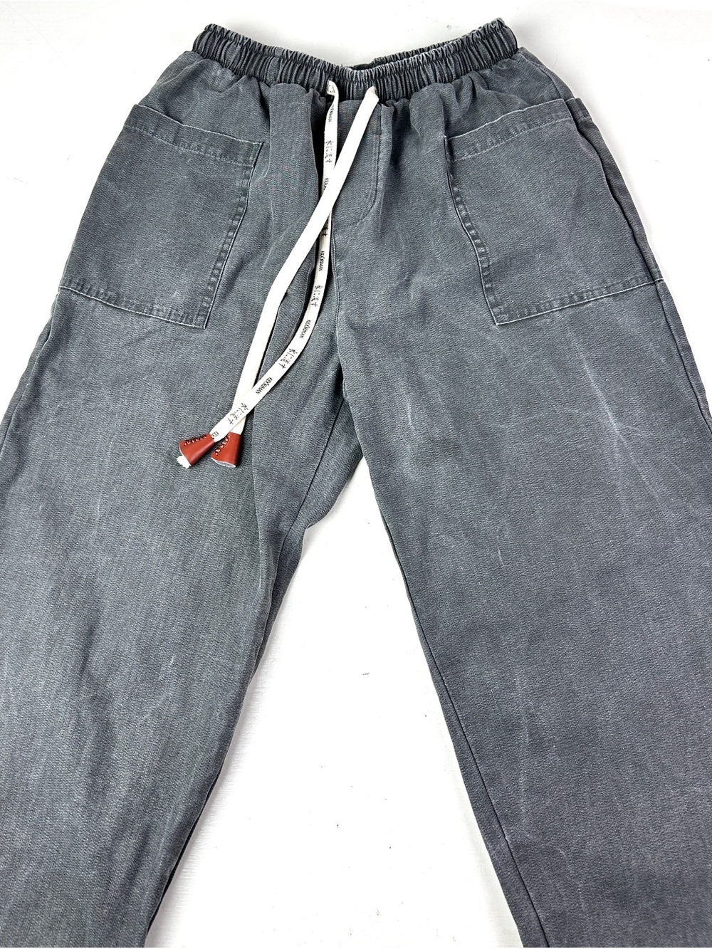 Kidoriman Japanese Pokku Pants Mens Size Medium Gray Streetwear Cotton
